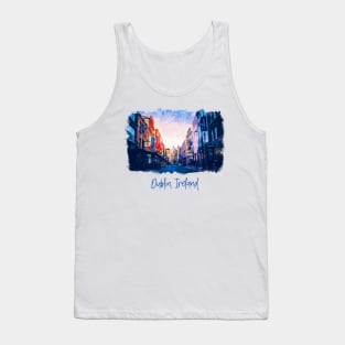 Watercolor Painting - Ireland Dublin, Streets Tank Top